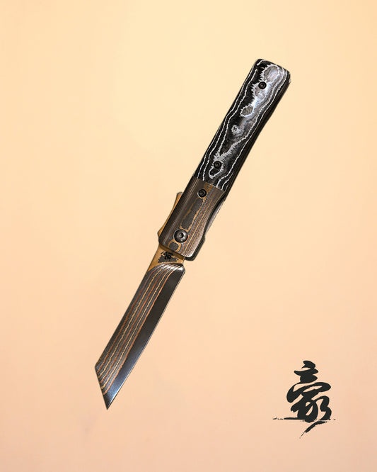 Eirou SG2 Mokume Damascus Obsidian Tempest