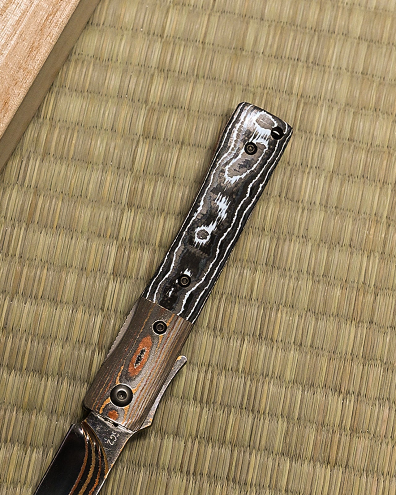 Eirou SG2 Mokume Damascus Obsidian Tempest